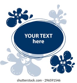 vector blots with smile face frame.
