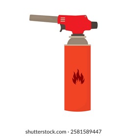 vector of blow torch or flame gun torch for canned gas	