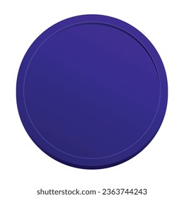 Vector the blue 3d huge dot on white background.