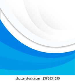 Vector blue abstract background. Wavy waves banner color line for web banner. 