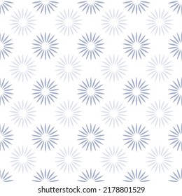 Vector blue abstract doodle stars seamless pattern background. Surface pattern design.