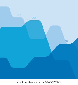 Vector blue abstract graph. Template for any statistic or financil subjects.
