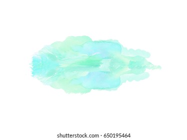 Vector blue abstract  hand drawn watercolor splash background for your design