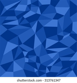 Vector blue abstract low poly background. Triangles background. Polygonal texture