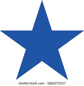 Vector blue abstract star on white background, illustration