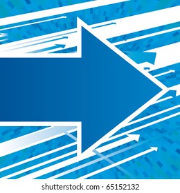 Vector blue arrows background