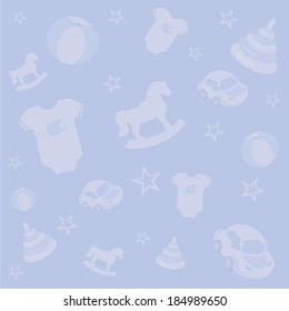 Vector blue baby background for baby