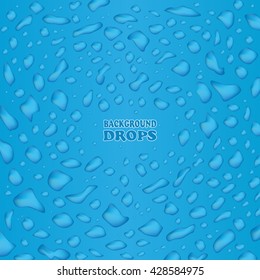 Vector blue background of drops 