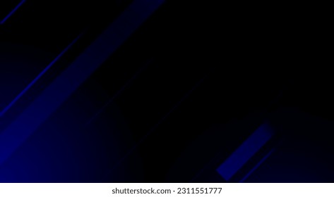 Vector Blue background with free space for text. Abstract blue and black design background with stroke and shadow effect. dark blue wallpaper with minimal geometric. Modern and cool background.