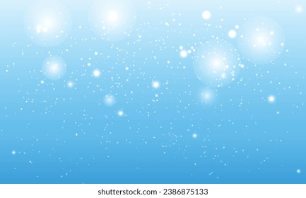Vektorblauer Hintergrund mit glänzendem Bokeh.