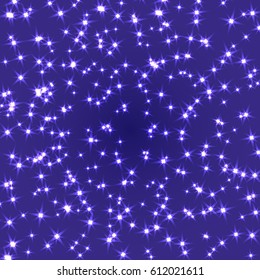 Vector blue background with glowing stars