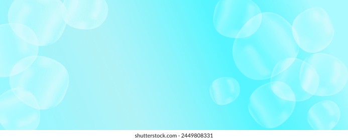 Fondo azul Vector con degradado y burbujas transparentes redondas para proyectos de Web, Fondos de pantalla. Delicado Anuncio pastel con bolas degradadas.