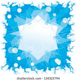 vector blue background with ice border