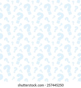 Vector blue background with question and exclamation marks. Basic pattern. Extensive use - www, webside, web, backdrop, card, poster, label etc. Eps 10 vector file. 