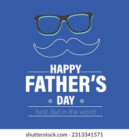 Vector un fondo azul con dice feliz día del padre 
