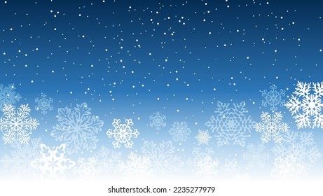 Vector blue background with snowflake