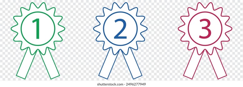 Vector blue badge icon hand drawn style isolated on white background. Award symbol for site design, logo, app.eps 10.