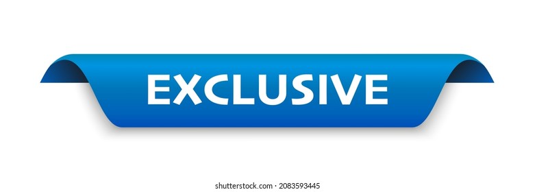 vector blue banner exclusive, 3d ribbon design