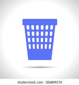 Vector blue basket icon. Eps10
