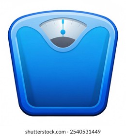 Vector Blue Bathroom Scale. Fitness Concept. Vector illustration on white background