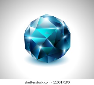 vector blue beautiful gemstone