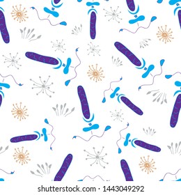 Vector blue bicycle background seamless pattern. Perfect for fabric, wallpaper, scrapbooking projects