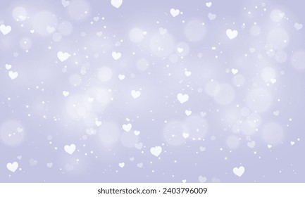 Vektorblaue, unscharfe Valentinstag Hintergrund mit Herzen.