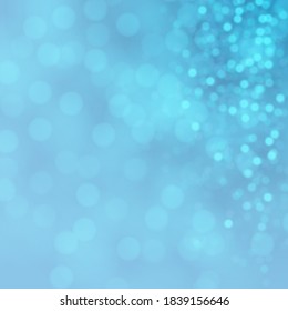 Fondo abstracto del bokeh azul vector. Efecto brillante, luces brillantes desenfocadas. Fondo festivo.
