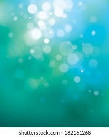 Vector blue bokeh background.