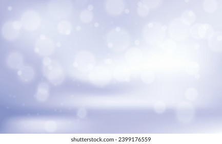 Vector blue bokeh textured plain product background.