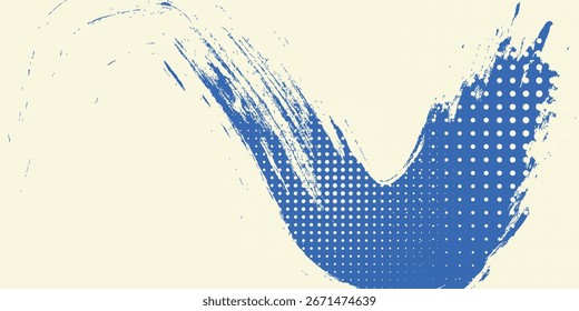 Fondo de trazo de pincel rizado azul Vector. Textura grunge dibujada a mano con garabatos gruesos ásperos o línea de pincel curva. Marcador Funky rizado Spray 