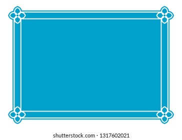 Blue Border Frame Vintage Vector Background Stock Vector (Royalty Free ...