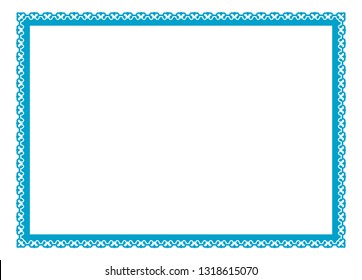 Vector Blue Border Frame May Be Stock Vector (Royalty Free) 1318615070 ...