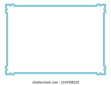 Vector Blue Border Frame May Be Stock Vector (Royalty Free) 1319508233 ...