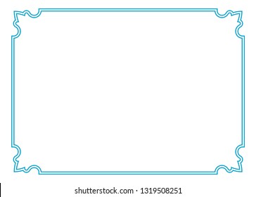 Vector blue border frame. May be used in advertising, packaging design, as a sign, a sticker label etc.
Laser cut ready