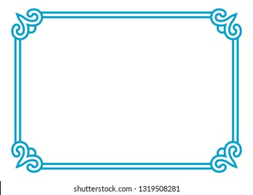Vector blue border frame. May be used in advertising, packaging design, as a sign, a sticker label etc.
Laser cut ready
