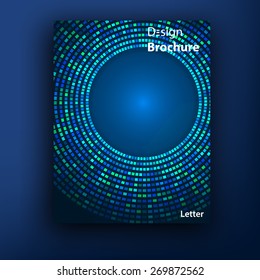 Vector blue brochure / booklet cover design templates collection.