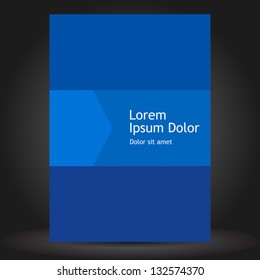 Vector blue brochure template design. EPS 10