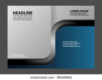 Vector blue brochure template design
