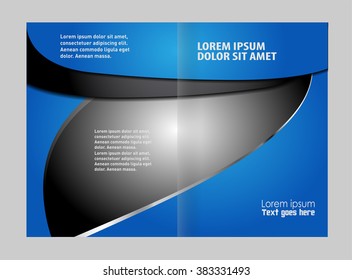 Vector blue brochure template design
