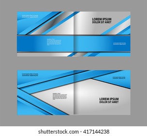 Vector blue brochure template design
