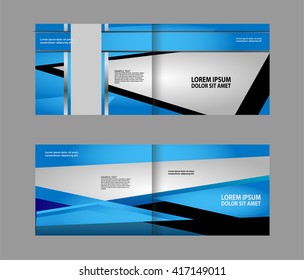 Vector blue brochure template design
