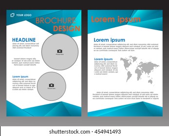 Vector blue brochure template design