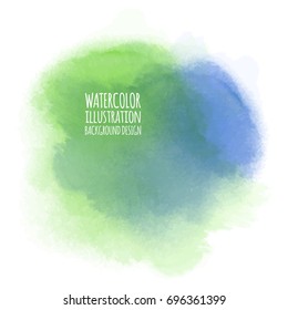 Vector blue brush strokes. Watercolor Grunge isolated elements. Smoke brushes for your design. Freehand. Ink splash. Acrylic stamp. Vector illustration