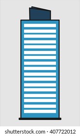 vector blue buildings
