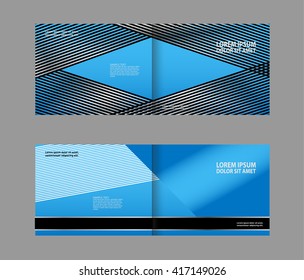 vector blue business brochure, flyer template
