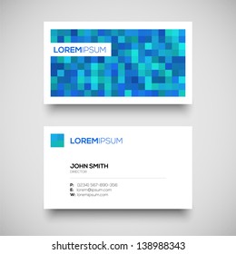 Vector blue business card set