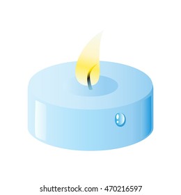 vector blue candle candle vacation star isolated holiday fire ceremony sign object celebration glow light burning concept birthday spa lighting inferno flaming blazing painting ribbon graphic graphica