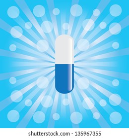Vector blue capsule.vector.eps10