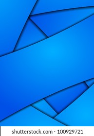 Vector blue card or background with shadow